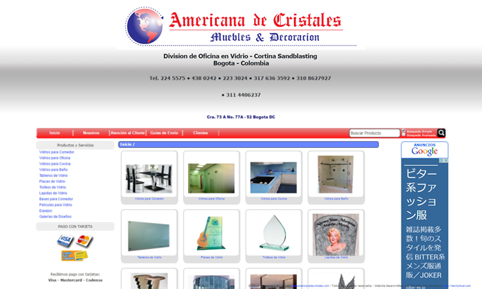Página Web Americana de Cristales