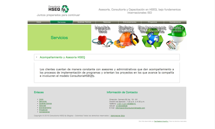 Página Web Consultoria HSEQ FP